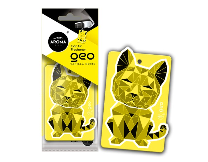Ароматизатор Aroma Car Cellulose Geo Cat - Yellow Vanilla Noire сухой, цена: 57 грн.