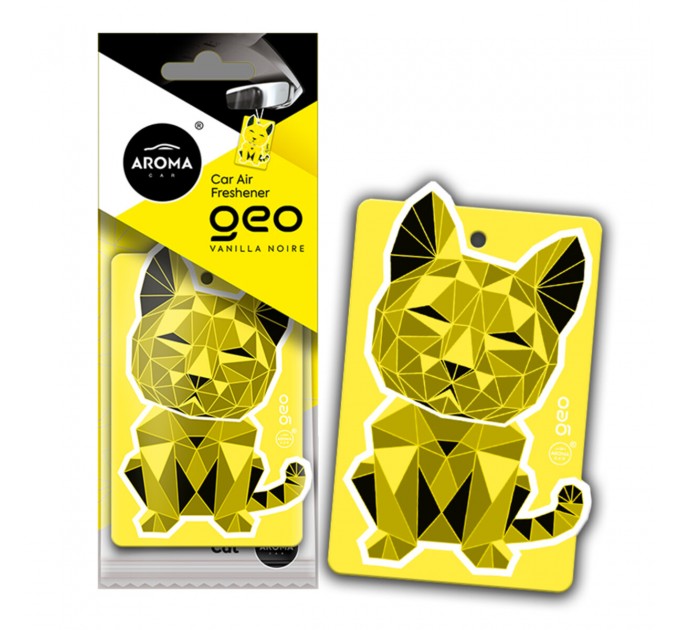 Ароматизатор Aroma Car Cellulose Geo Cat - Yellow Vanilla Noire сухой, цена: 57 грн.