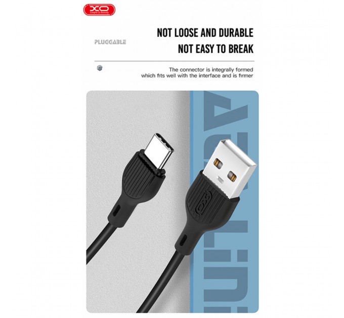 Кабель XO USB to Type-C 2,1А 1м белый, цена: 39 грн.