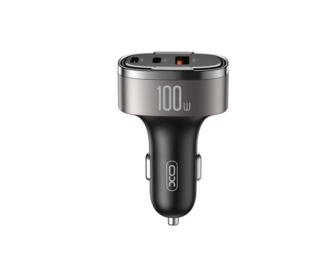 Автомобильное зарядное устройство XO CC61 Smart USB/Type-C/Lightning 100W серебряное, цена: 549 грн.