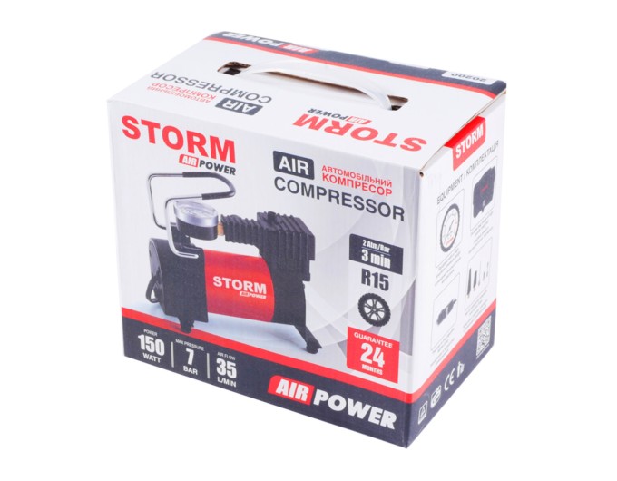 Компресор автомобільний Storm Air Power 7Атм 35л/хв 150Вт, ціна: 1 010 грн.