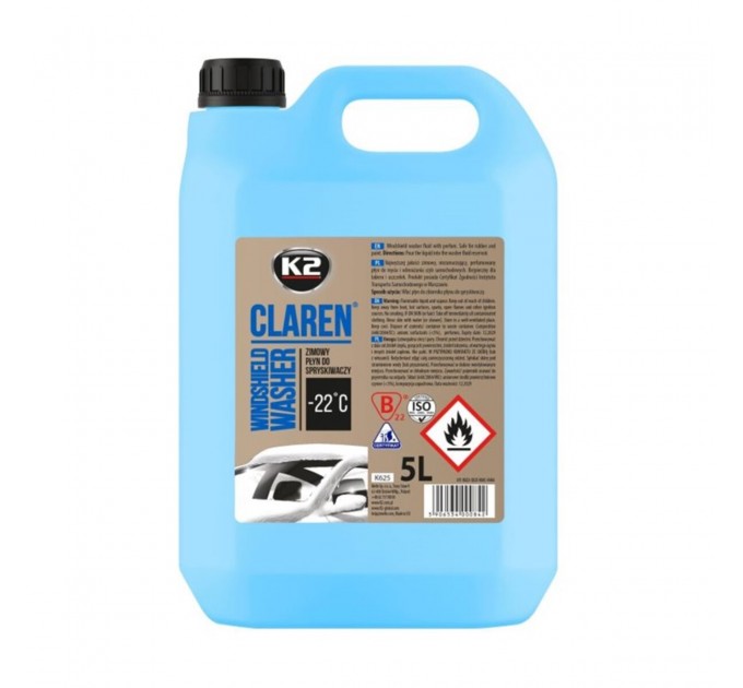 Омыватель стекла K2 Claren Windshield Washer -22°С зимний Нейтральный готовый 5л, цена: 340 грн.