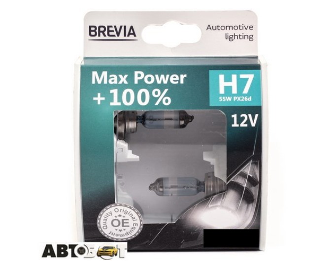 Галогенна лампа BREVIA Max Power +100% H7 12070MPS (2 шт.), ціна: 932 грн.