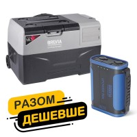 Холодильник автомобільний Brevia 30л (компресор LG) 22715 + портативна зарядна станція Brevia ePower 96Ah