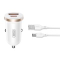 Автомобильное зарядное устройство XO CC56 Plastic mini 30W+ Type-c кабель белый, цена: 219 грн.