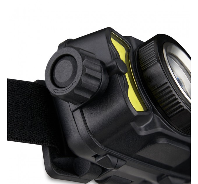 Фонарь налобный Brevia 600Lm, 3W CREE XPG+COB, 1200mAh/3xAAA, Zoom, с сенсором белый/красный, цена: 959 грн.