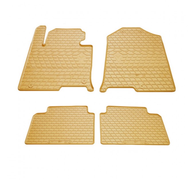 Kia Hyundai Sonata 2014- Комплект из 4-х ковриков Бежевый в салон (Stingray), цена: 2 200 грн.