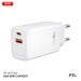 Сетевое зарядное устройство XO CE17 GaN 65W белый, цена: 799 грн.