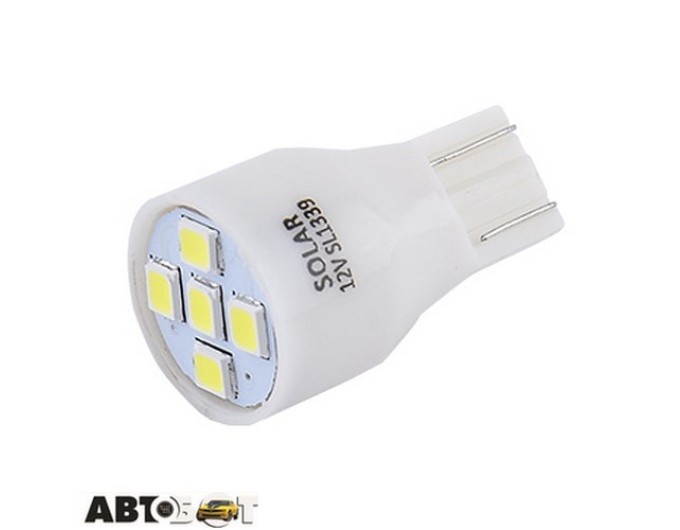 LED лампа SOLAR T10 W2.1x9.5d 12V 5SMD 2835 white SL1339 (2 шт.), цена: 37 грн.