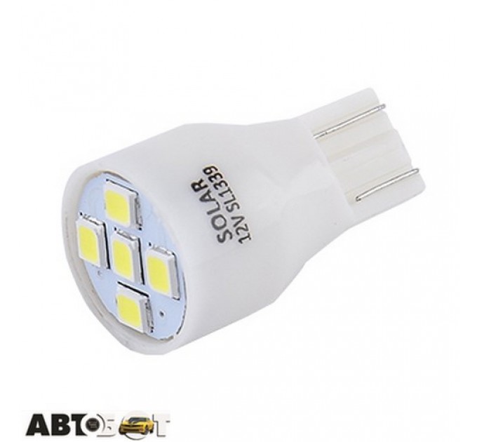 LED лампа SOLAR T10 W2.1x9.5d 12V 5SMD 2835 white SL1339 (2 шт.), цена: 32 грн.