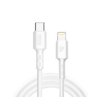 Кабель Brevia Type-C to Lightning 30W 1м, белый ZIP