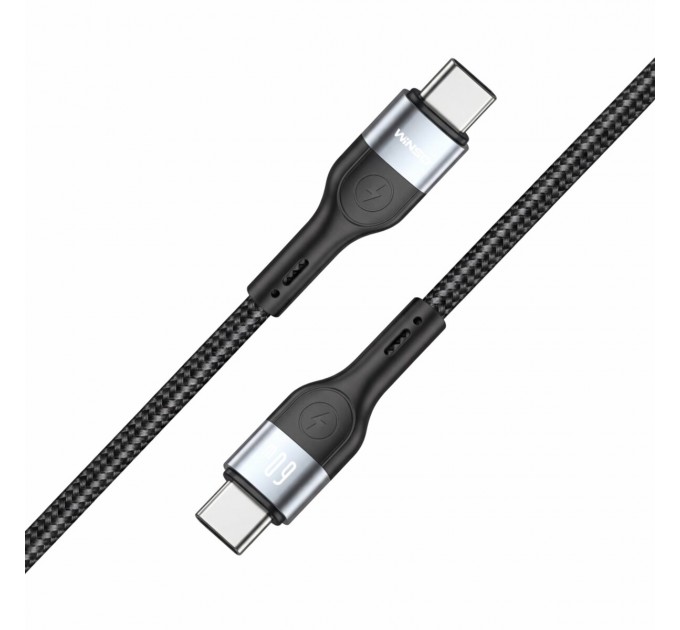 Кабель Winso Pro Type-C to Type-C 60W TPE+плетение 2м черный, цена: 161 грн.