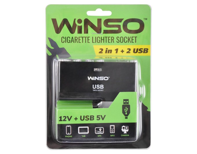 Розгалужувач прикурювача Winso 2в1 200110, ціна: 169 грн.