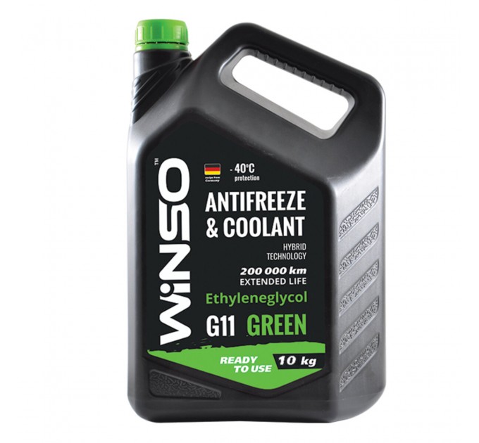 Антифриз Winso Antifreeze & Coolant Green G11 -40°C зелений готовий 10кг, ціна: 887 грн.