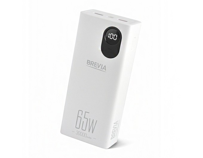 Повербанк (Power Bank) Brevia 30000mAh 65W Li-Pol, LCD белый, цена: 1 785 грн.