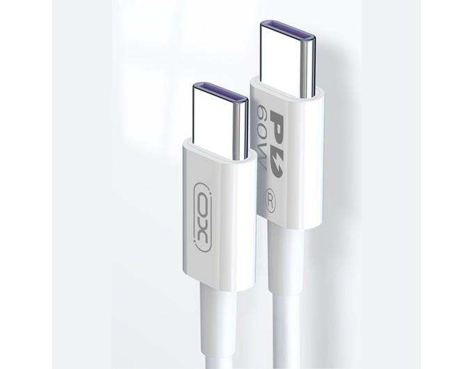 Кабель XO Type-C to Type-C 60W 1м білий, ціна: 99 грн.
