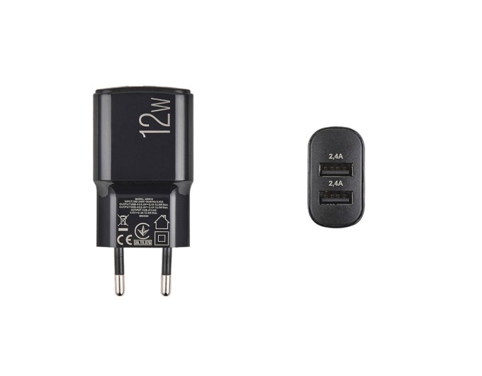 Сетевое зарядное устройство Winso Pro 12W 2xUSB-A черный, цена: 222 грн.