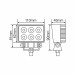 Фара светодиодная Winso Pro Epistar white рассеянный 10-30V, 18W (6x3W), 1шт, цена: 359 грн.