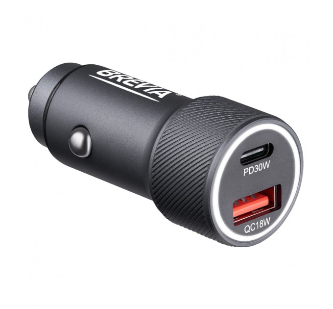 Автомобильное зарядное устройство для Brevia ePower Dual Grip Metal LED 48W 1xUSB-C+1xUSB-A, цена: 331 грн.