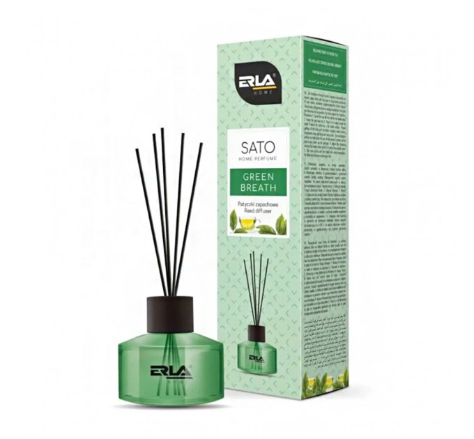 Аромадифузор з паличками Erla Home Sato Зелений подих 50мл, ціна: 133 грн.