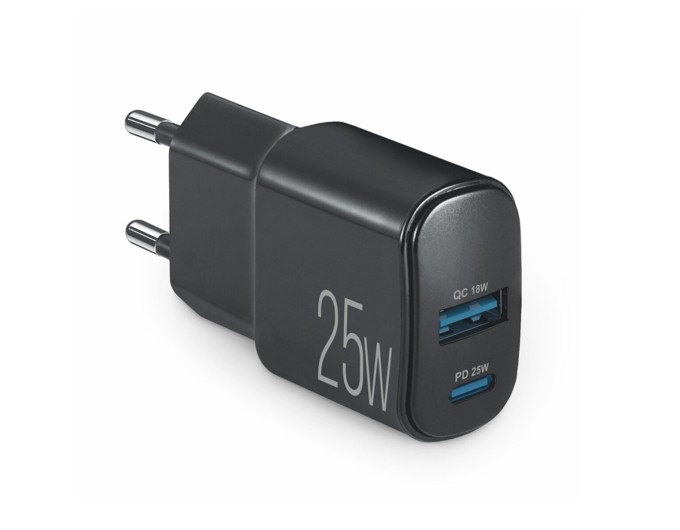 Сетевое зарядное устройство Brevia ePower PD25W USB-C+USB-A черный, цена: 453 грн.