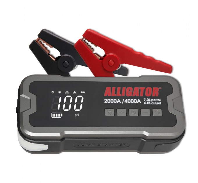 Пусковое устройство Alligator Jump Starter 2000A/4000A 24000mAh с компрессором 10Bar, цена: 5 385 грн.