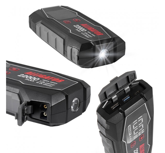 Пусковое устройство Alligator Jump Starter 1000A/2000A 22000mAh, цена: 4 663 грн.