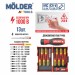 Набір викруток Molder ізольовані з індикатором напруги VDE 1000В 13шт, ціна: 1 154 грн.