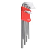 Набор ключей Carlife CR-V matt Г-образных, 1.5-10мм, длинные, 9шт
