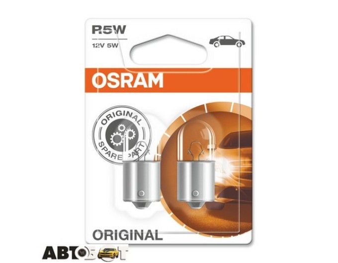 Лампа накаливания Osram Original R5W 12V 5007-02B (2 шт.), цена: 75 грн.
