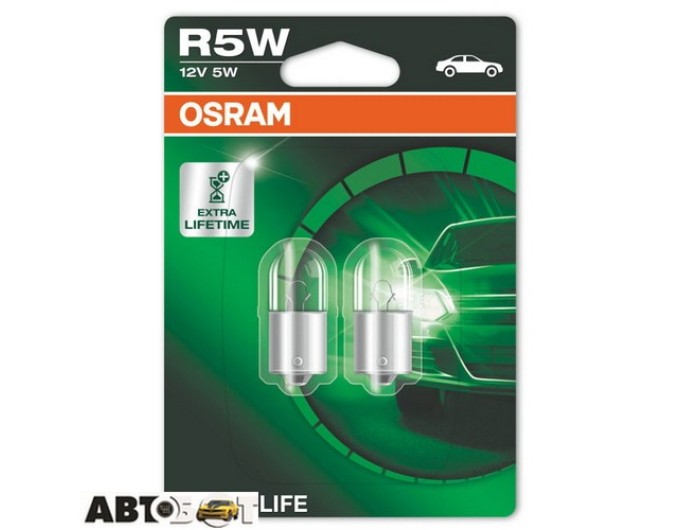 Лампа накаливания Osram ULTRA LIFE R5W 12V 5007ULT-02B (2 шт.), цена: 93 грн.