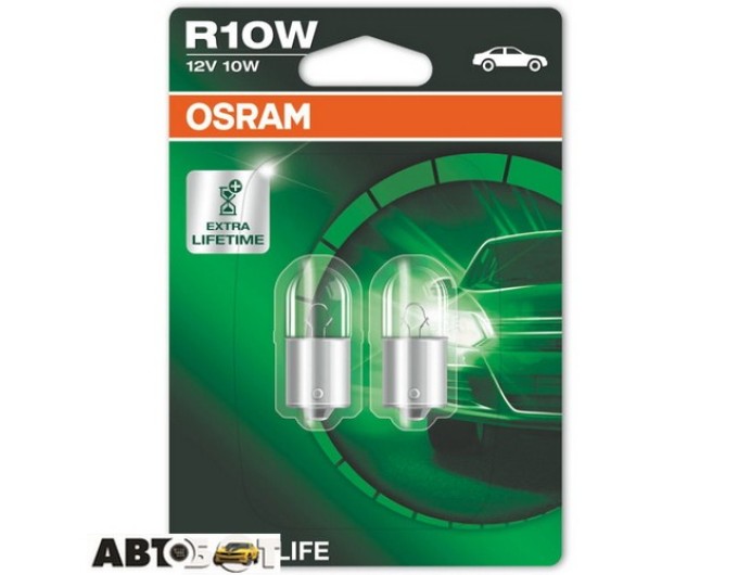 Лампа накаливания Osram ULTRA LIFE R10W 12V 5008ULT-02B (2 шт.), цена: 97 грн.