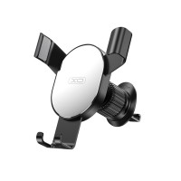 Автомобильный держатель телефона XO 126 Mirror Face Gravity Air Outlet Latch Bracket черный