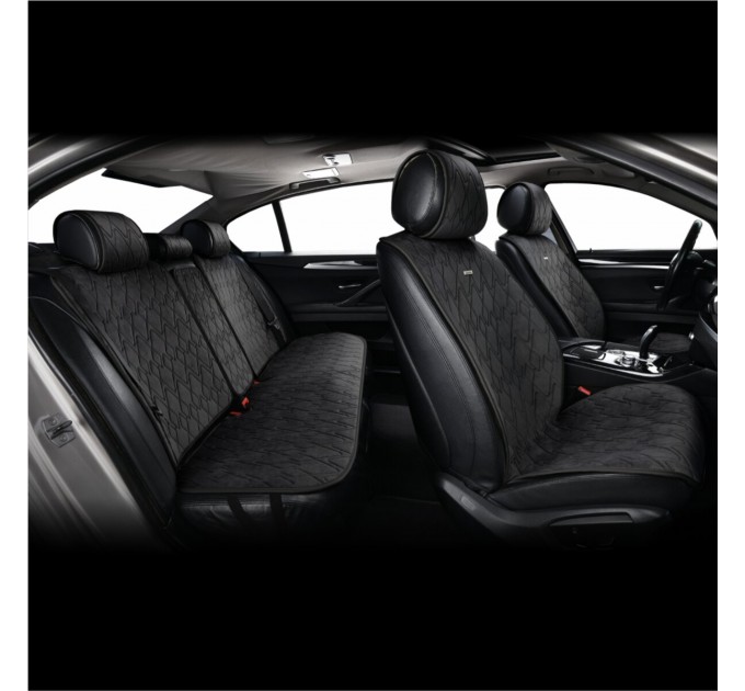 Комплект преміум накидок для сидінь CarLife Racer, black, ціна: 4 561 грн.