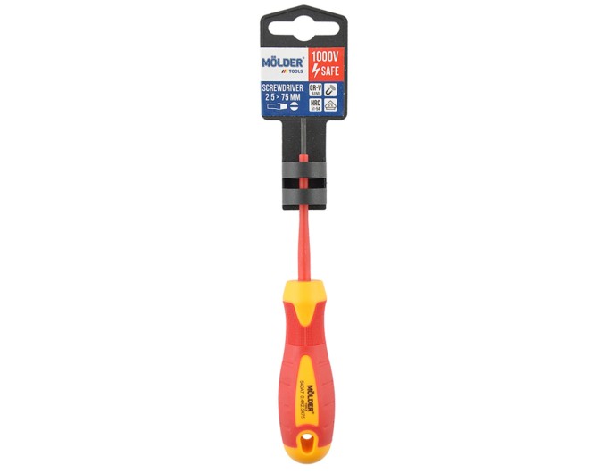 Викрутка Molder шліцева діелектрична VDE 1000В, SL2.5x75mm, ціна: 74 грн.