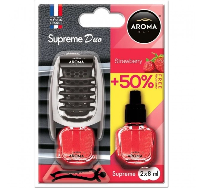 Ароматизатор Aroma Car Supreme Duo Slim Strawberry жидкий 7мл, цена: 222 грн.