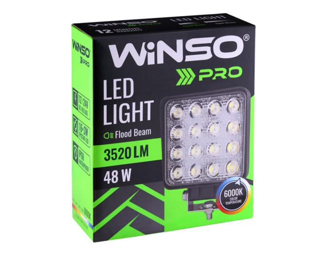 Фара светодиодная Winso Pro Epistar white точечный 10-30V, 48W (16x3W), 1шт, цена: 525 грн.