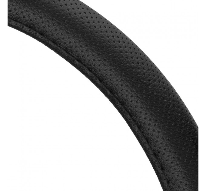 Чехол на руль Carlife 39 - 41см, экокожа, черный, один шов, перфорированный SW141L, цена: 255 грн.