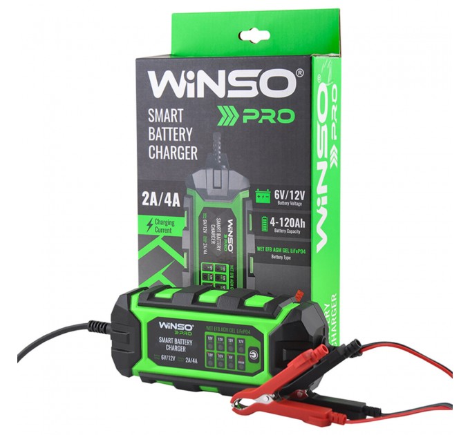Зарядний пристрій АКБ Winso Pro 6/12В 120А·год 4А, ціна: 944 грн.