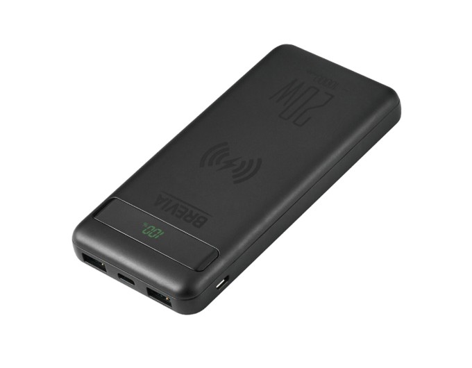 Повербанк (Power Bank) Brevia 10000mAh 20W Wireless Qi10W Li-Pol, LCD черный, цена: 699 грн.
