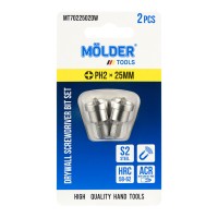 Набор бит Molder с ограничителем для гипсокартона PH2x25мм 2шт