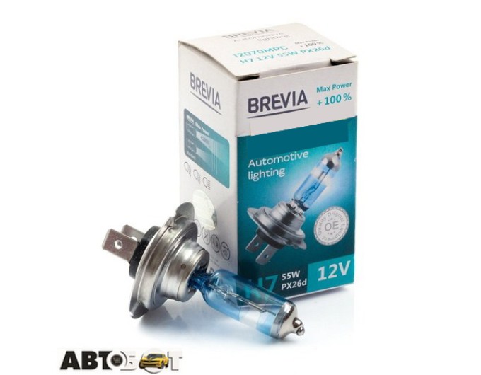 Галогенная лампа BREVIA Max Power +100% H7 12070MPC (1 шт.), цена: 388 грн.