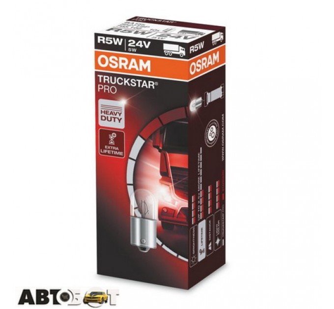  Лампа накаливания Osram Truckstar Pro R5W 24V 5W 5627TSP (1 шт.)