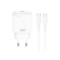 Сетевое зарядное устройство XO L141 Single USB-C 20W + Type-C кабель белый, цена: 199 грн.
