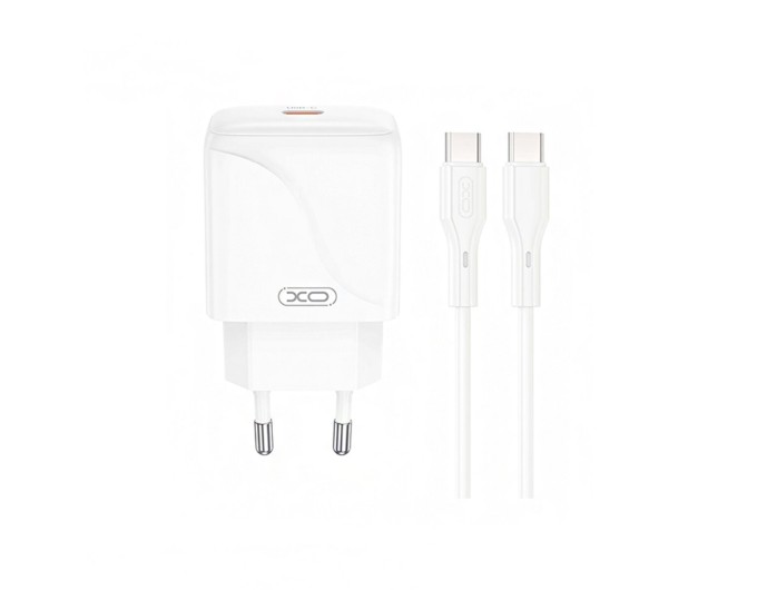 Сетевое зарядное устройство XO L141 Single USB-C 20W + Type-C кабель белый, цена: 199 грн.