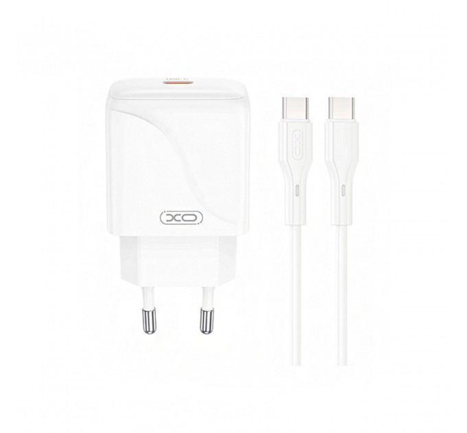 Сетевое зарядное устройство XO L141 Single USB-C 20W + Type-C кабель белый, цена: 169 грн.