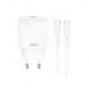 Сетевое зарядное устройство XO L141 Single USB-C 20W + Type-C кабель белый, цена: 169 грн.