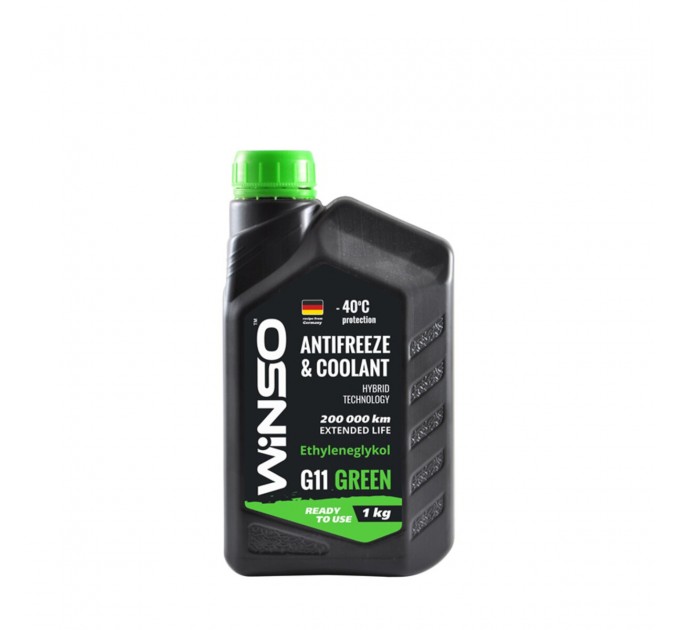 Антифриз Winso Antifreeze & Coolant Green G11 -40°C зелений готовий 1кг, ціна: 111 грн.