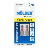 Набор бит Molder PH2x 25мм 2шт (цветная маркировка)