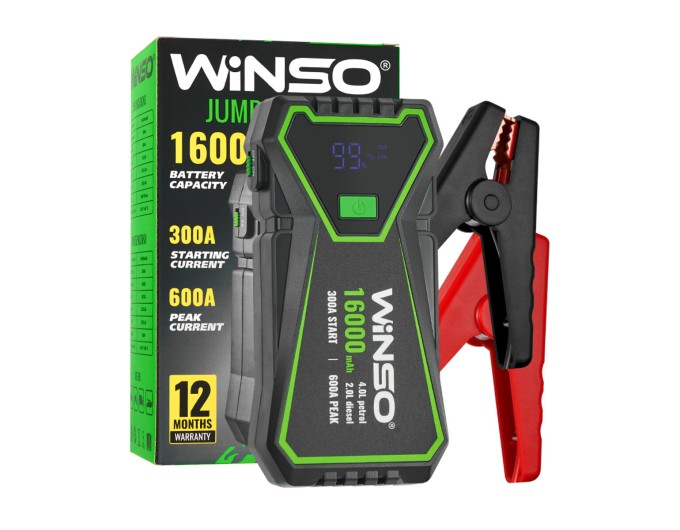Пусковий пристрій Winso Jump Starter 300/600A 16000mAh, ціна: 2 564 грн.